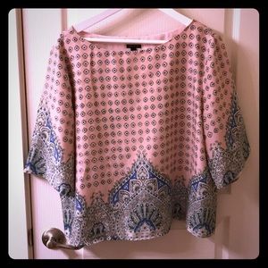 Ann Taylor pink and blue shirt.